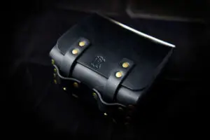 Mini Leather Box on black baclground